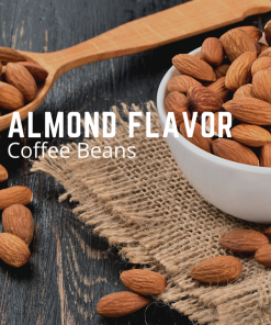 Almond flavored coffee beans