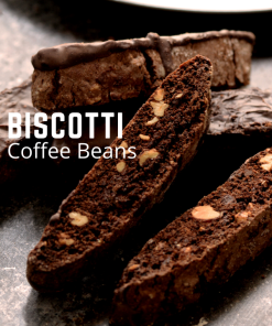 Biscotti flavored coffee beans