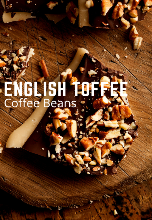 English toffee flavored coffee beans