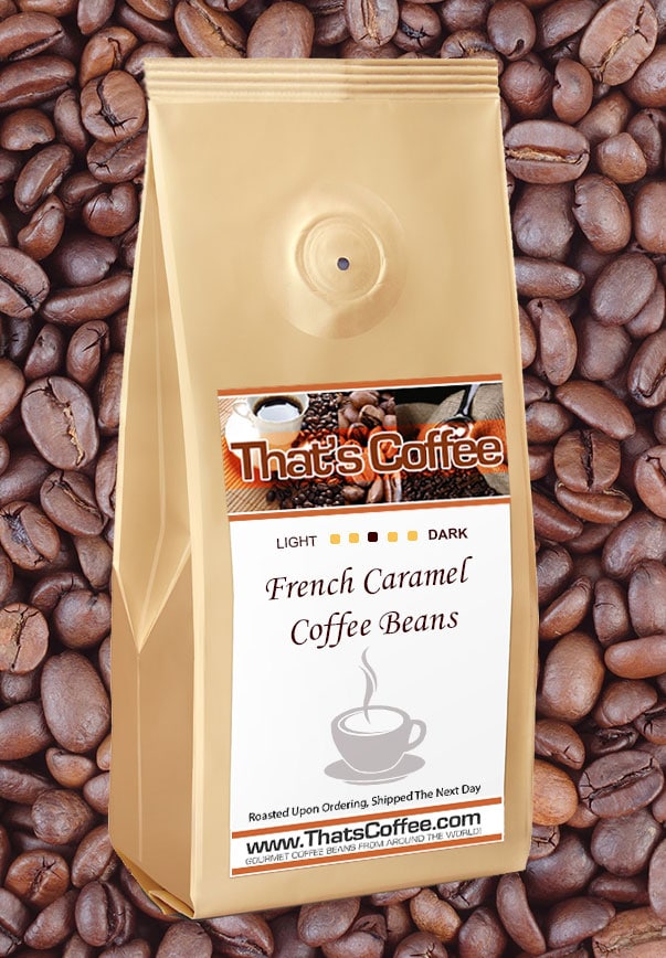 French Caramel Coffee Beans Flavored Whole Bean or Ground