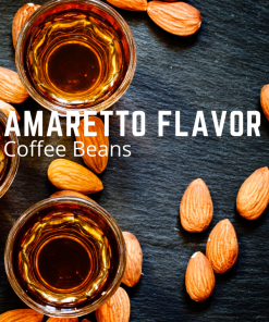Amaretto flavored coffee beans