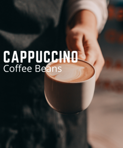 Cappuccino flavored coffee beans