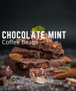 Chocolate Mint flavored coffee beans