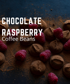 Chocolate Raspberry flavored coffee beans