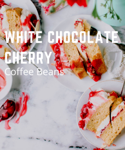 white chocolate cherry flavored coffee beans